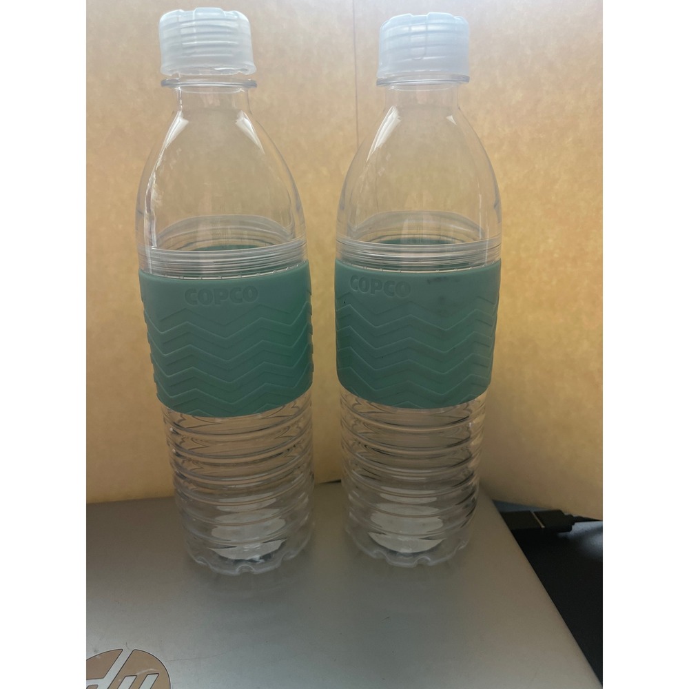 Copco Hydra Reusable Water Bottle 2 Pack Blue Chevron 16.9oz BPA Free 2510-2182